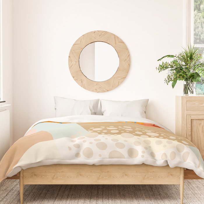 mid century modern abstract design III Duvet Cover Gallery Image 3
