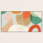 mid century modern abstract design III Desk Mat Gallery Image 3