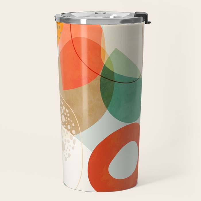mid century modern abstract design III Travel Mug Gallery Image 2