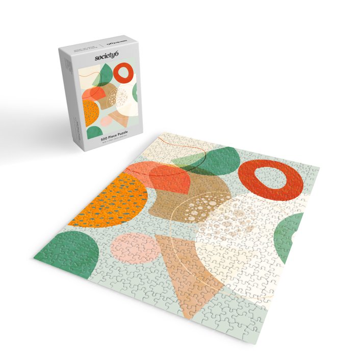 mid century modern abstract design III Jigsaw Puzzle Gallery Image 2