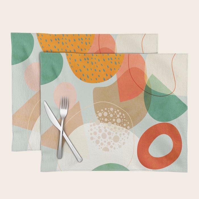 mid century modern abstract design III Placemat Gallery Image 1