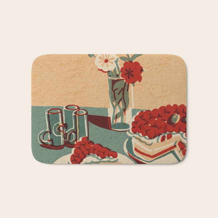 Flower and Cake Bath Mat Gallery Image 1