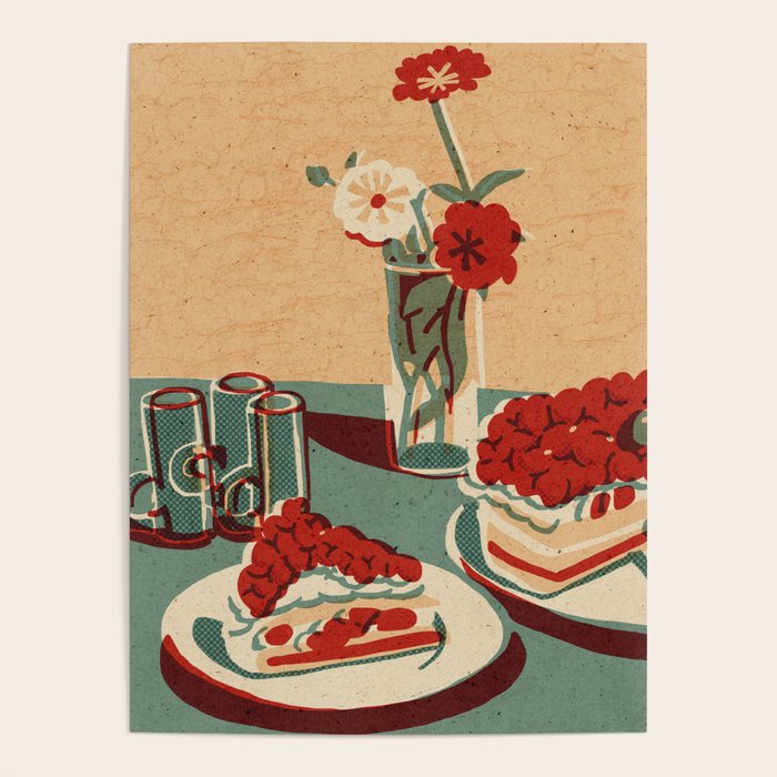Flower and Cake Poster Gallery Image 1