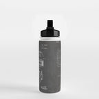 Fire Truck Patent - Fireman Art - Black Chalkboard Water Bottle Gallery Image 2
