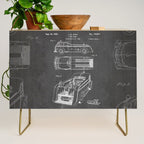 Fire Truck Patent - Fireman Art - Black Chalkboard Credenza Gallery Image 1