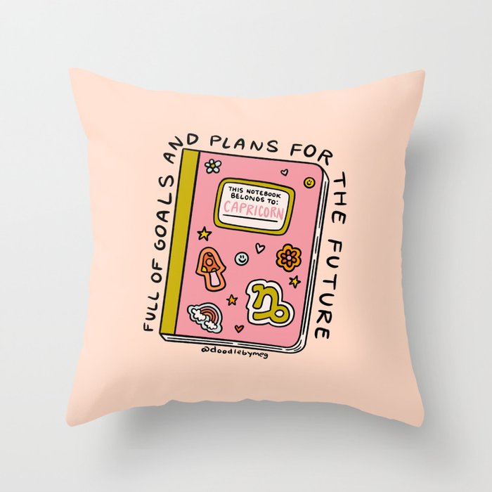 Capricorn Notebook Throw Pillow Gallery Image 1