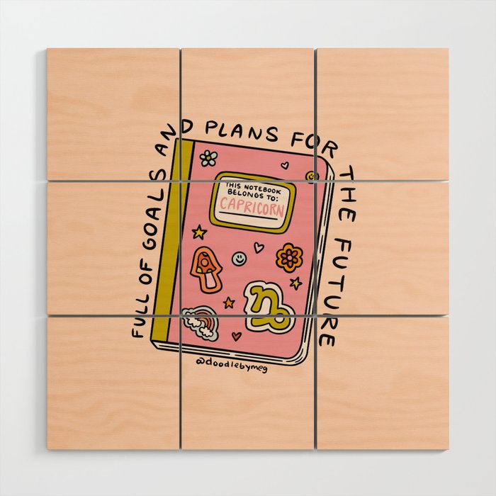 Capricorn Notebook Wood Wall Art Gallery Image 1