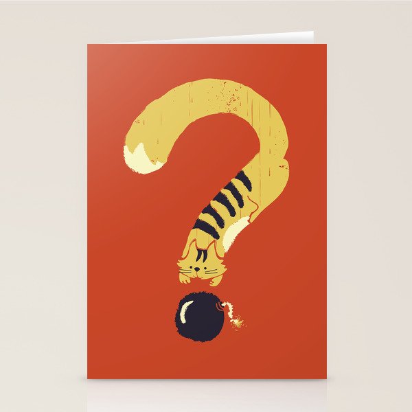 Question Mark (Curiosity Kills The Cat) Stationery Card Gallery Image 1