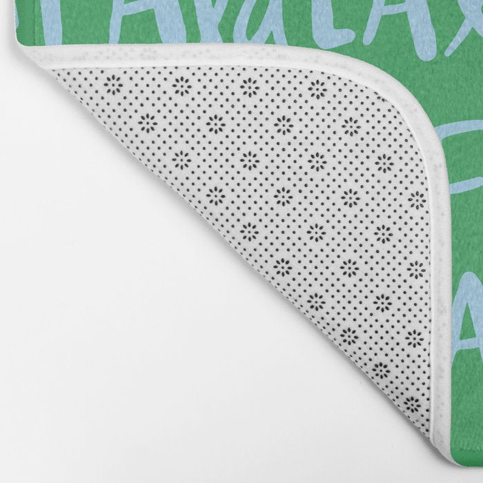 Fa La La . Bold green and winter blue  Bath Mat Gallery Image 2