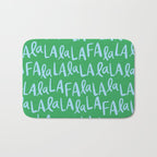 Fa La La . Bold green and winter blue  Bath Mat Gallery Image 1