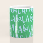 Fa La La . Bold green and winter blue  Coffee Mug Gallery Image 4