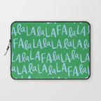 Fa La La . Bold green and winter blue  Laptop Sleeve Gallery Image 1