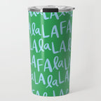 Fa La La . Bold green and winter blue  Travel Mug Gallery Image 1
