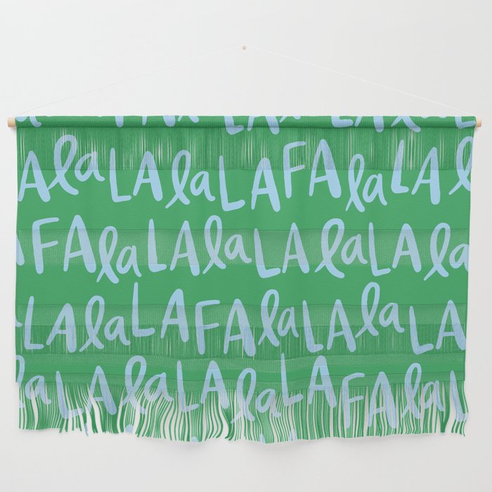 Fa La La . Bold green and winter blue  Wall Hanging Gallery Image 1