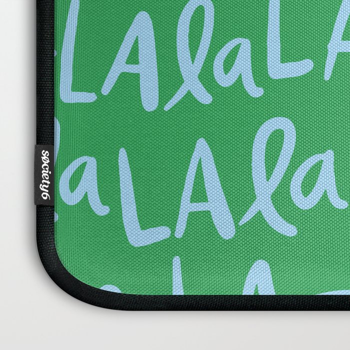 Fa La La . Bold green and winter blue  Laptop Sleeve Gallery Image 3