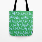 Fa La La . Bold green and winter blue  Tote Bag Gallery Image 1