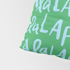 Fa La La . Bold green and winter blue  Pillow Sham Gallery Image 4