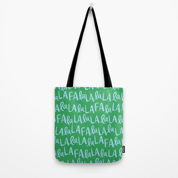 Fa La La . Bold green and winter blue  Tote Bag Gallery Image 2