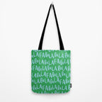 Fa La La . Bold green and winter blue  Tote Bag Gallery Image 2