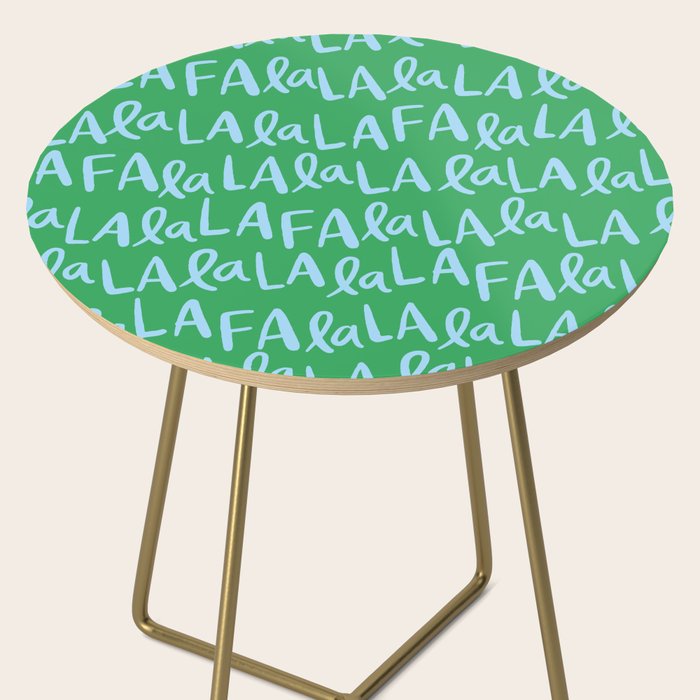 Fa La La . Bold green and winter blue  Side Table Gallery Image 2