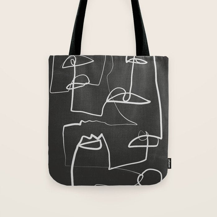 Abstract line art 12-2 Tote Bag Gallery Image 1