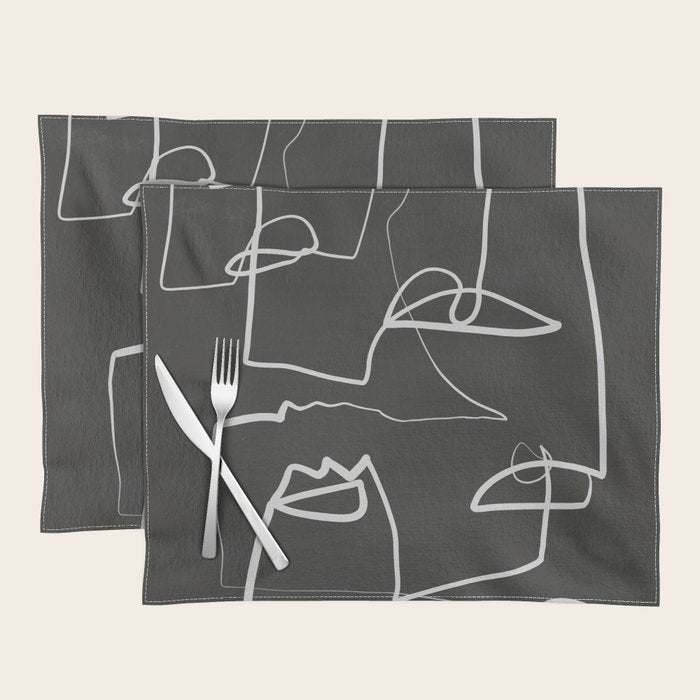 Abstract line art 12-2 Placemat Gallery Image 1