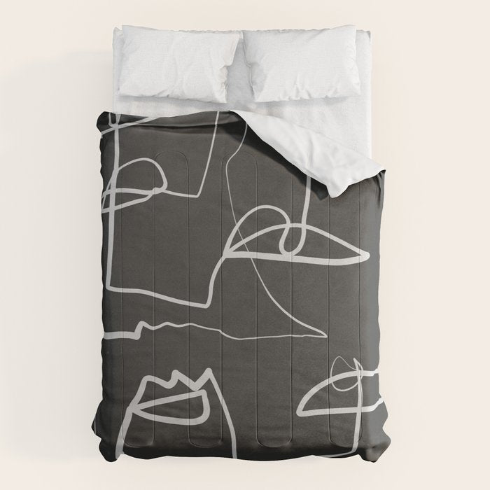Abstract line art 12-2 Comforter Gallery Image 1