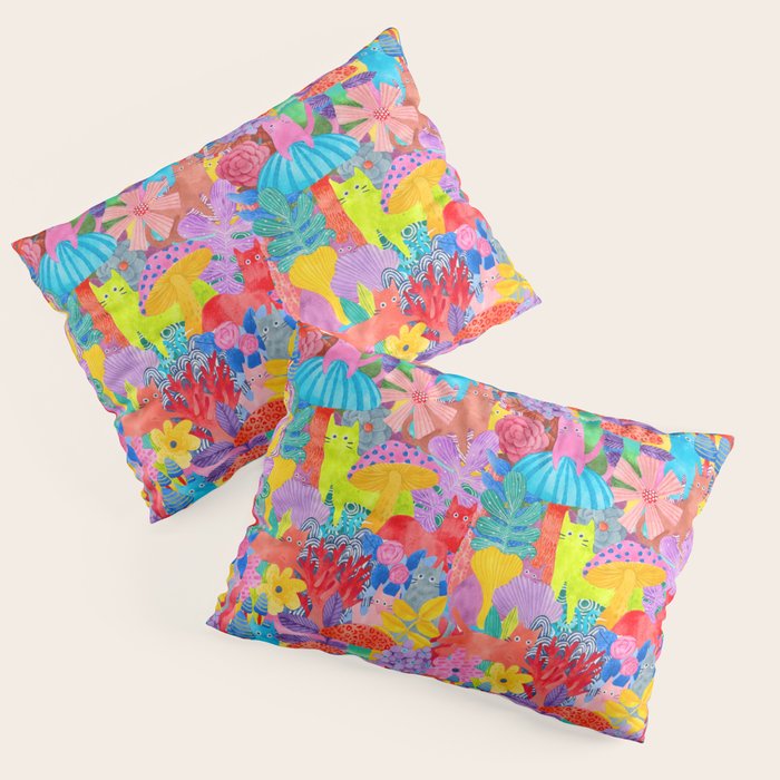 Cute Cats Hide and Seek Pillow Sham Gallery Image 3