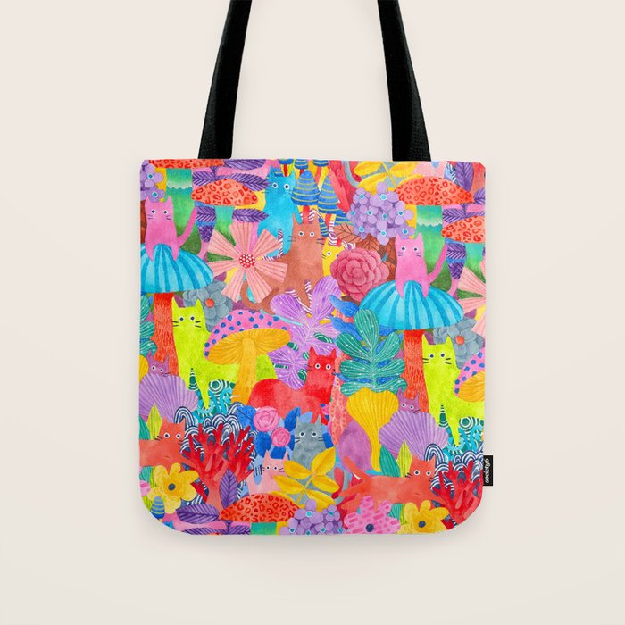 Cute Cats Hide and Seek Tote Bag Gallery Image 1