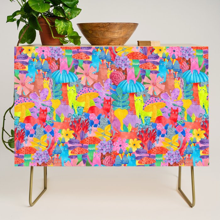 Cute Cats Hide and Seek Credenza Gallery Image 1