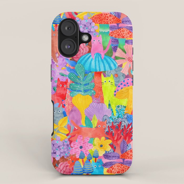 Cute Cats Hide and Seek iPhone Case Gallery Image 1