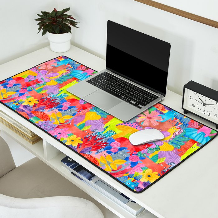 Cute Cats Hide and Seek Desk Mat Gallery Image 2