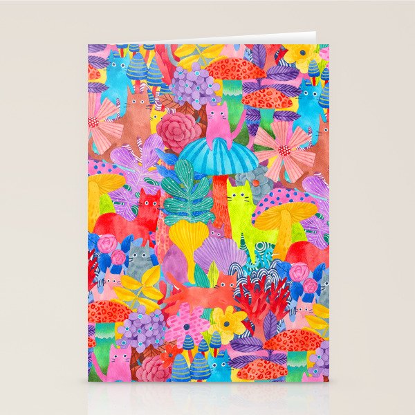 Cute Cats Hide and Seek Stationery Card Gallery Image 1