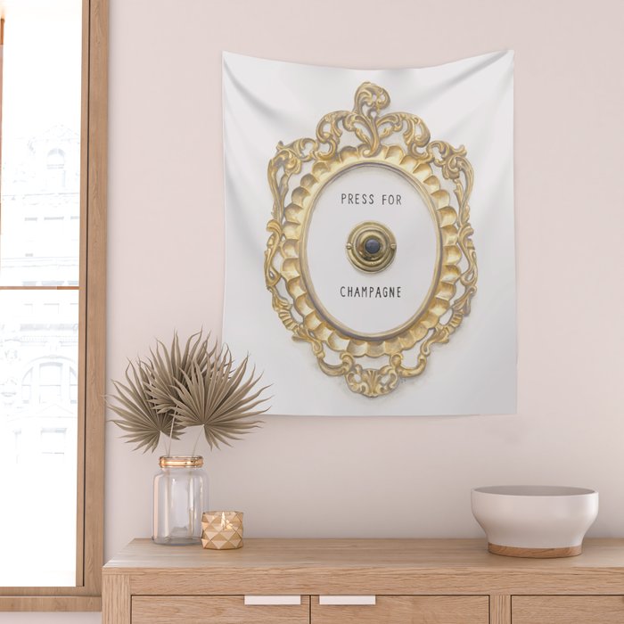 Press For Champagne Wall Tapestry Gallery Image 2