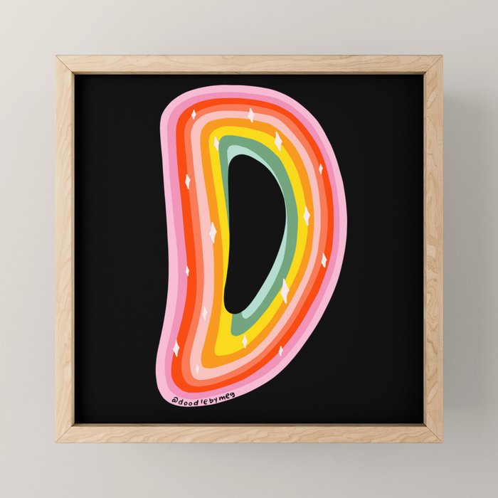 Rainbow D Mini Art Print Gallery Image 1