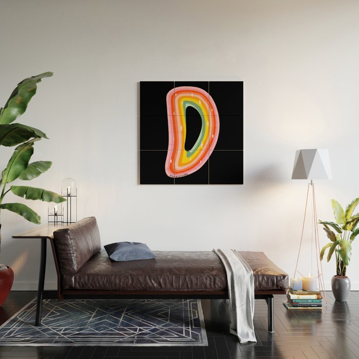 Rainbow D Wood Wall Art Gallery Image 2