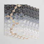 Soft Blue Gradient Cubes Wrapping Paper Gallery Image 3