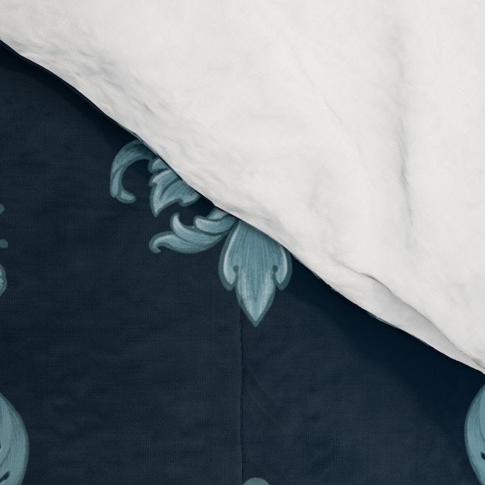 Royal Fleur De Lis In Navy Comforter Gallery Image 4