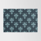 Royal Fleur De Lis In Navy Rug Gallery Image 2