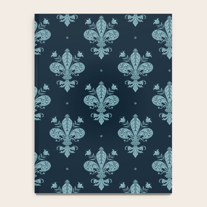 Royal Fleur De Lis In Navy Notebook Gallery Image 4