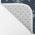 Royal Fleur De Lis In Navy Bath Mat Gallery Image 2