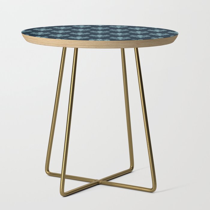 Royal Fleur De Lis In Navy Side Table Gallery Image 1