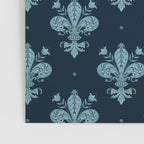 Royal Fleur De Lis In Navy Poster Gallery Image 3