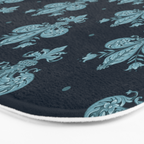 Royal Fleur De Lis In Navy Bath Mat Gallery Image 3