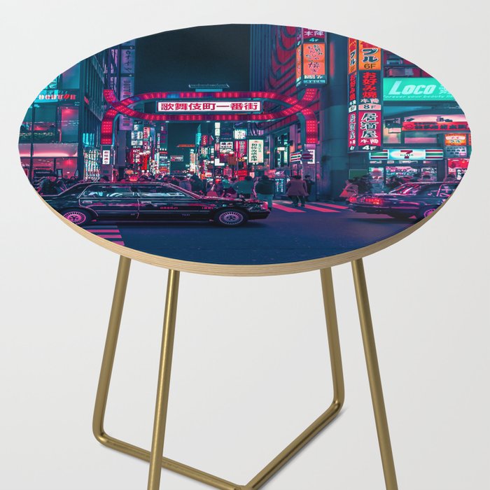 Cyberpunk Tokyo Street Side Table Gallery Image 2