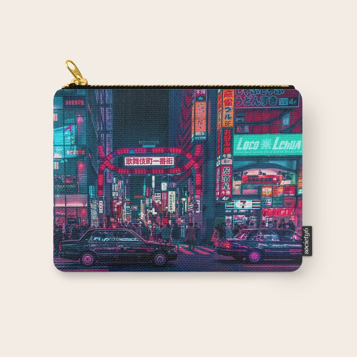 Cyberpunk Tokyo Street Carry All Pouch Gallery Image 1