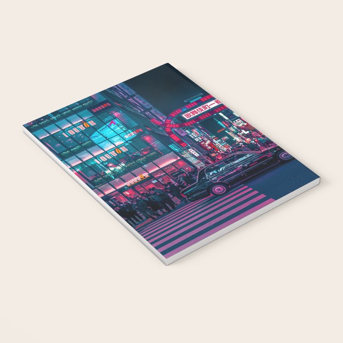 Cyberpunk Tokyo Street Notebook Gallery Image 3