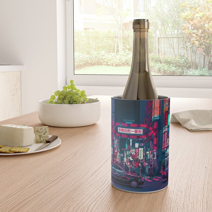 Cyberpunk Tokyo Street Wine Chiller Gallery Image 4
