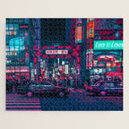 Cyberpunk Tokyo Street Jigsaw Puzzle Gallery Image 1