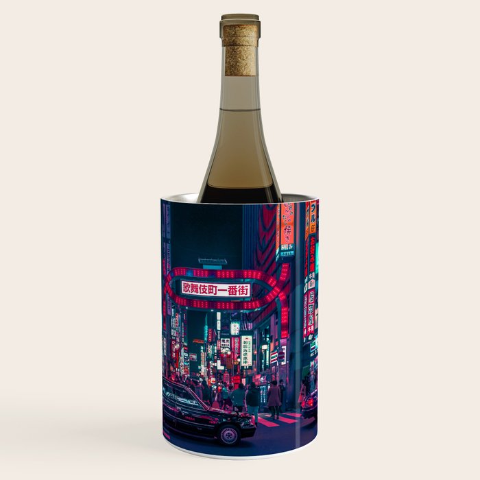 Cyberpunk Tokyo Street Wine Chiller Gallery Image 1